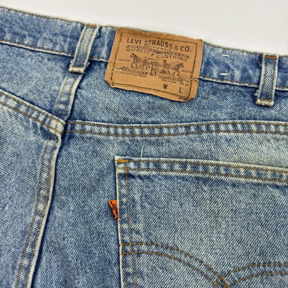 Vintage 80s Levis 505‎ Orange Tab Jeans Mens Size 40x30 Made in USA